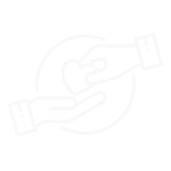 Sketch of open hand accepting a heart from another hand.